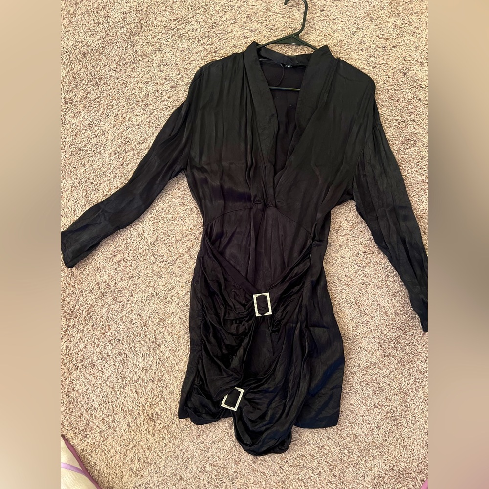 Zara rhinestones black dress
